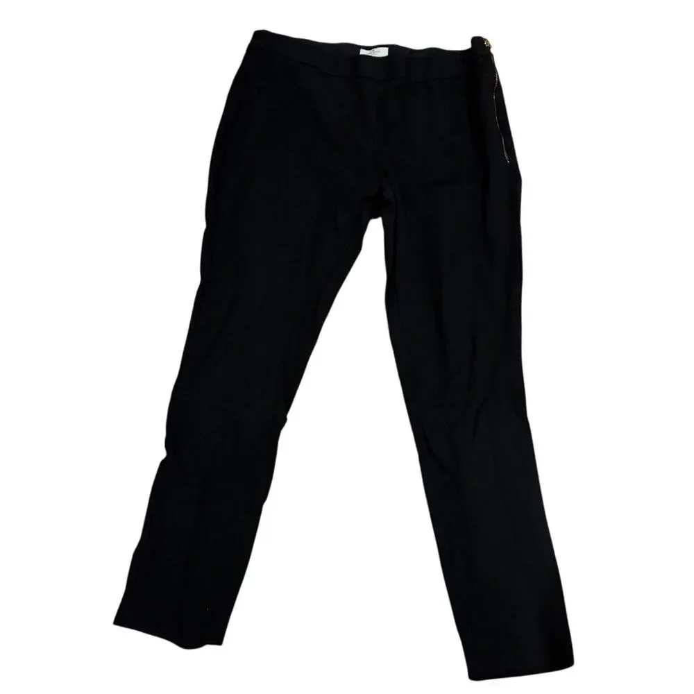 Kate spade black leggings gold side zip size 10